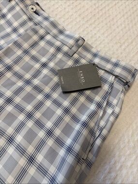 Blue & White Plaid Men’s Enro Golf Shorts New Size 40